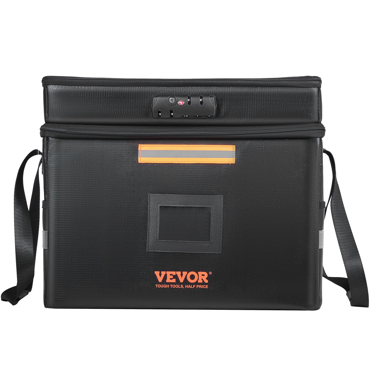 VEVOR Fireproof Document Box, 2000℉ Fireproof Document Bag with 3 Storage Layers, 15.35"x12.4"x13.98", Fireproof Wallet, Large Briefcase, Money Storage, Passport, Documents, Bank File