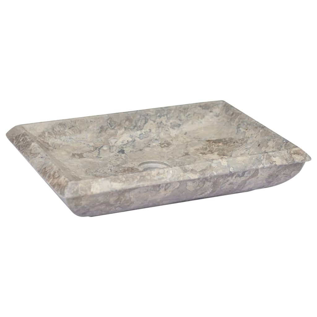 vidaXL Sink Gray 19.7"x13.8"x3.9" Marble