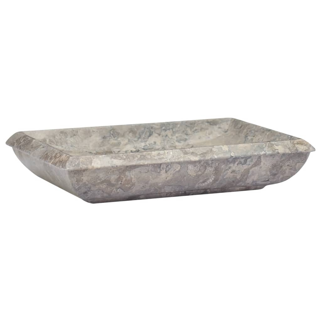 vidaXL Sink Gray 19.7"x13.8"x3.9" Marble