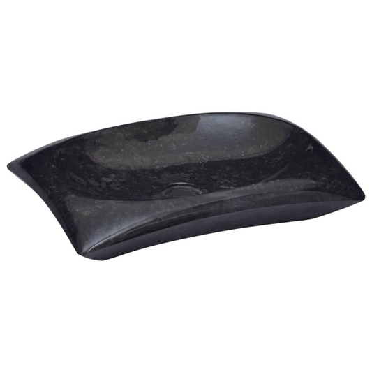 vidaXL Sink Black 19.7"x13.8"x3.9" Marble