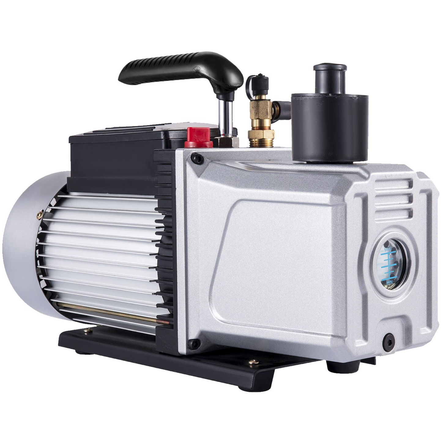 VEVOR Vacuum Pump 12CFM 1 HP Single Stage Air Conditioning Vacuum Pump 110V 5PA Ultimate Vacuum Refrigerant HVAC Air Tool Rotary Vane Vacuum Pump for Automobile Vacuum Evacuation (1-Stage, 12CFM)