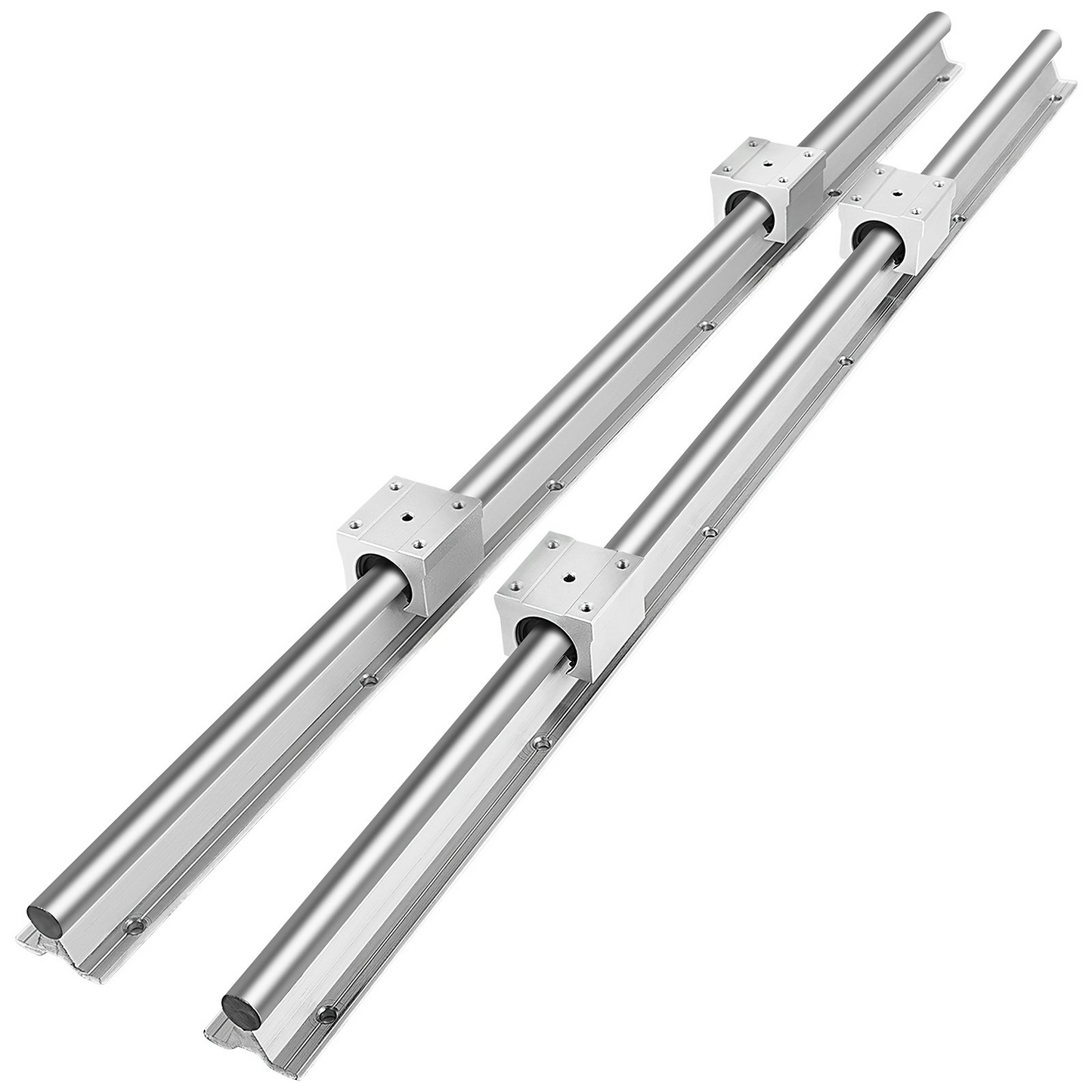 VEVOR Linear Rail, 2PCS SBR16-800mm, Linear Slide Guide 2 PCS Rail, 4 PCS SBR16UU Bearing Block for Automated Machines and Equipments