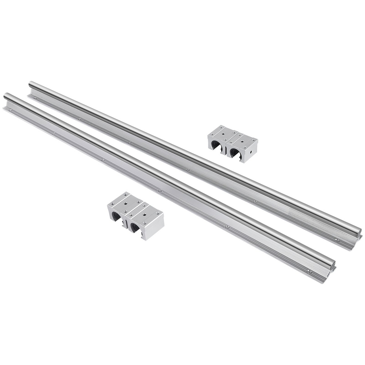 VEVOR Linear Rail, 2PCS SBR16-800mm, Linear Slide Guide 2 PCS Rail, 4 PCS SBR16UU Bearing Block for Automated Machines and Equipments