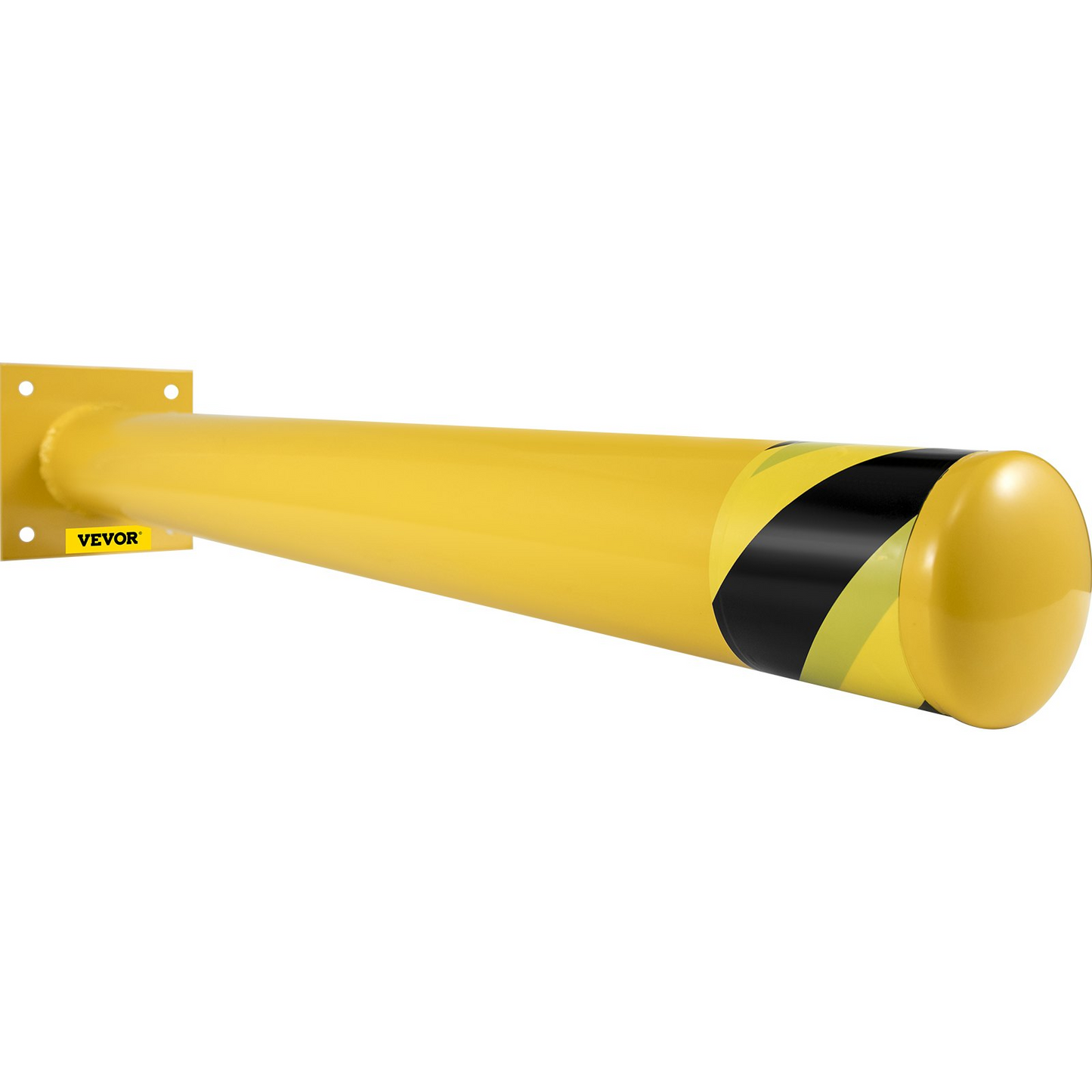 VEVOR Safety Bollard Safety Barrier Bollard 4-1/2" OD 36" Height Yellow Powder Coat Pipe Steel Safety Barrier with 4 Free Anchor Bolts for Traffic-Sensitive Area