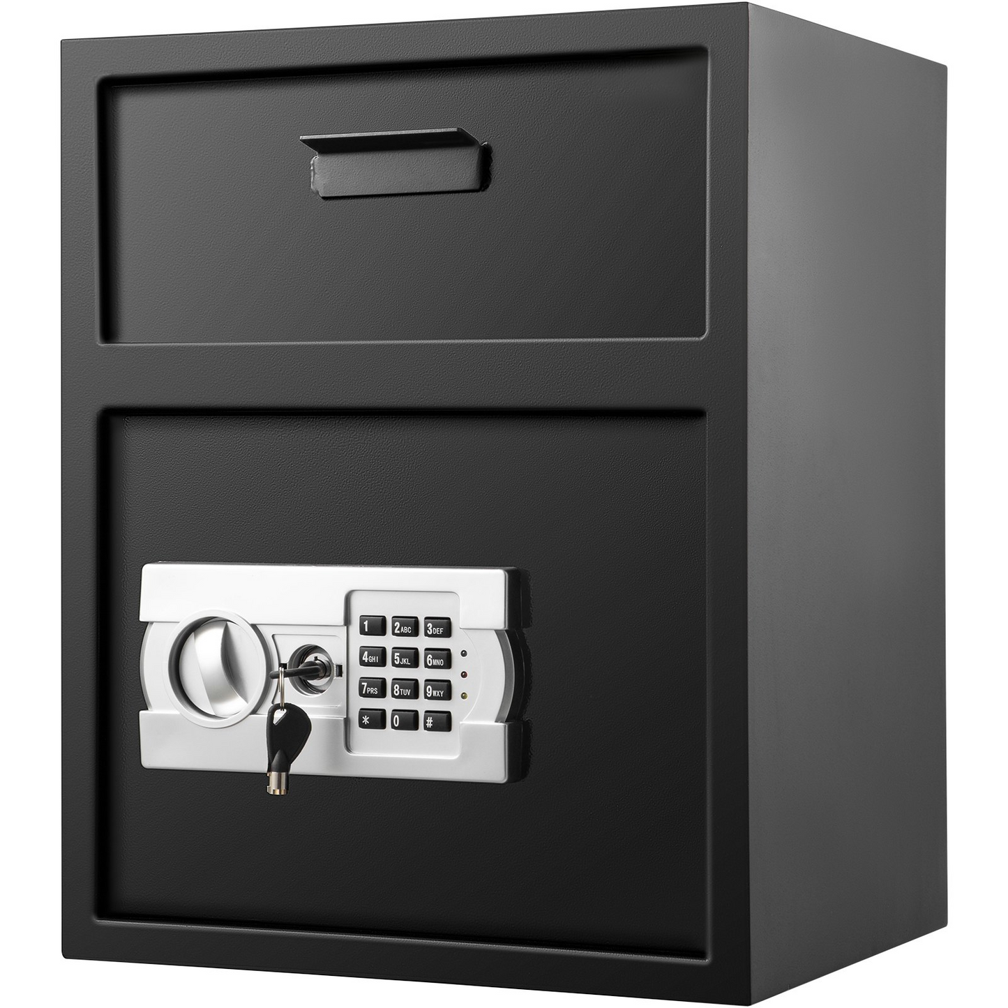 VEVOR Digital Depository Safe 1.7 Cubic Feet Made of Carbon Steel Electronic Code Lock Depository Safe with Deposit Slot with Two Emergency Keys Depository Box for Home Hotel Restaurant and Office