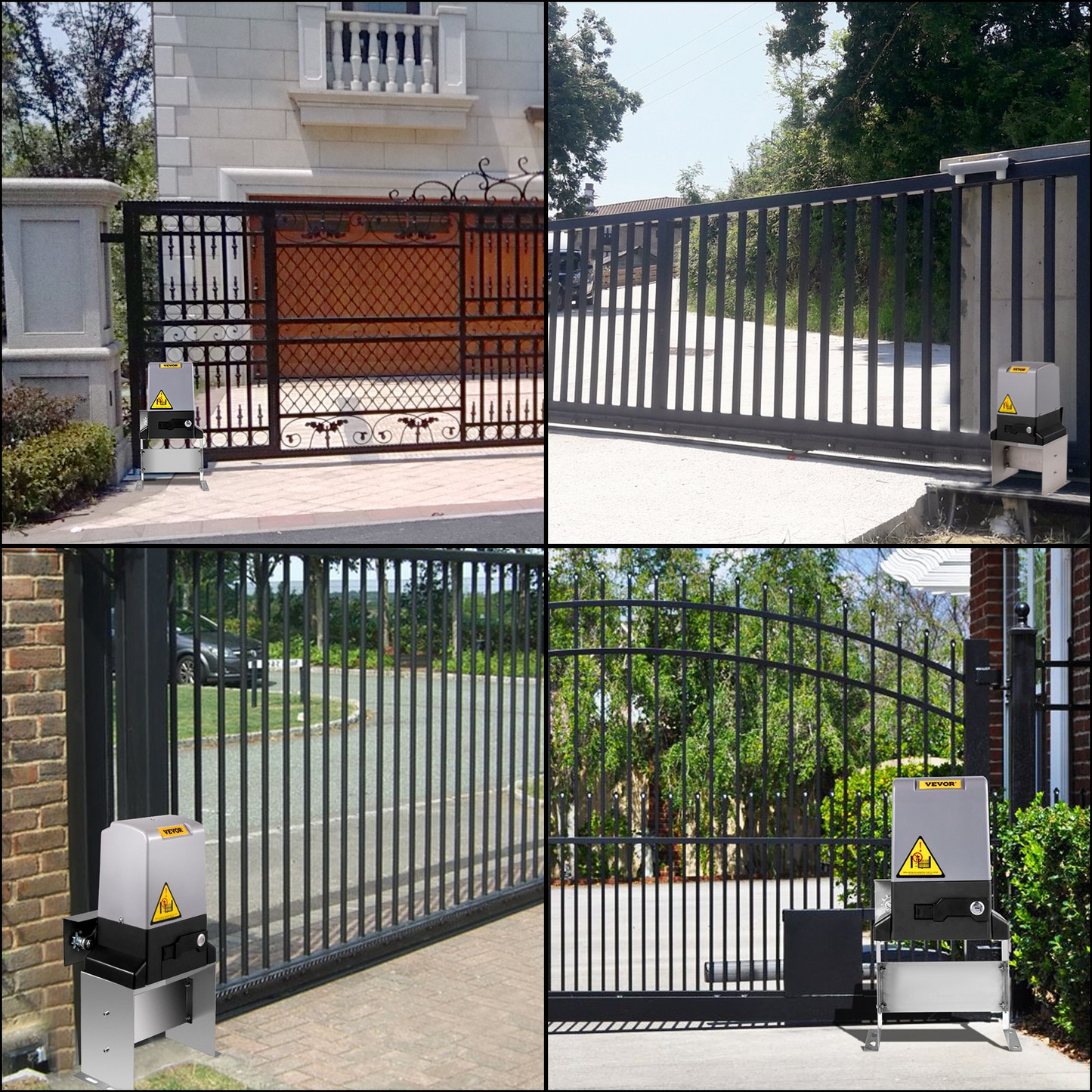 VEVOR Sliding Gate Opener 3300 LBS Automatic Sliding Gate, Gate Opener Motor with 2 Remote Controls, 230 ft Remote Distance Driveway Rolling Gate, Automatic Sliding Gate Opener for Sliding Gate