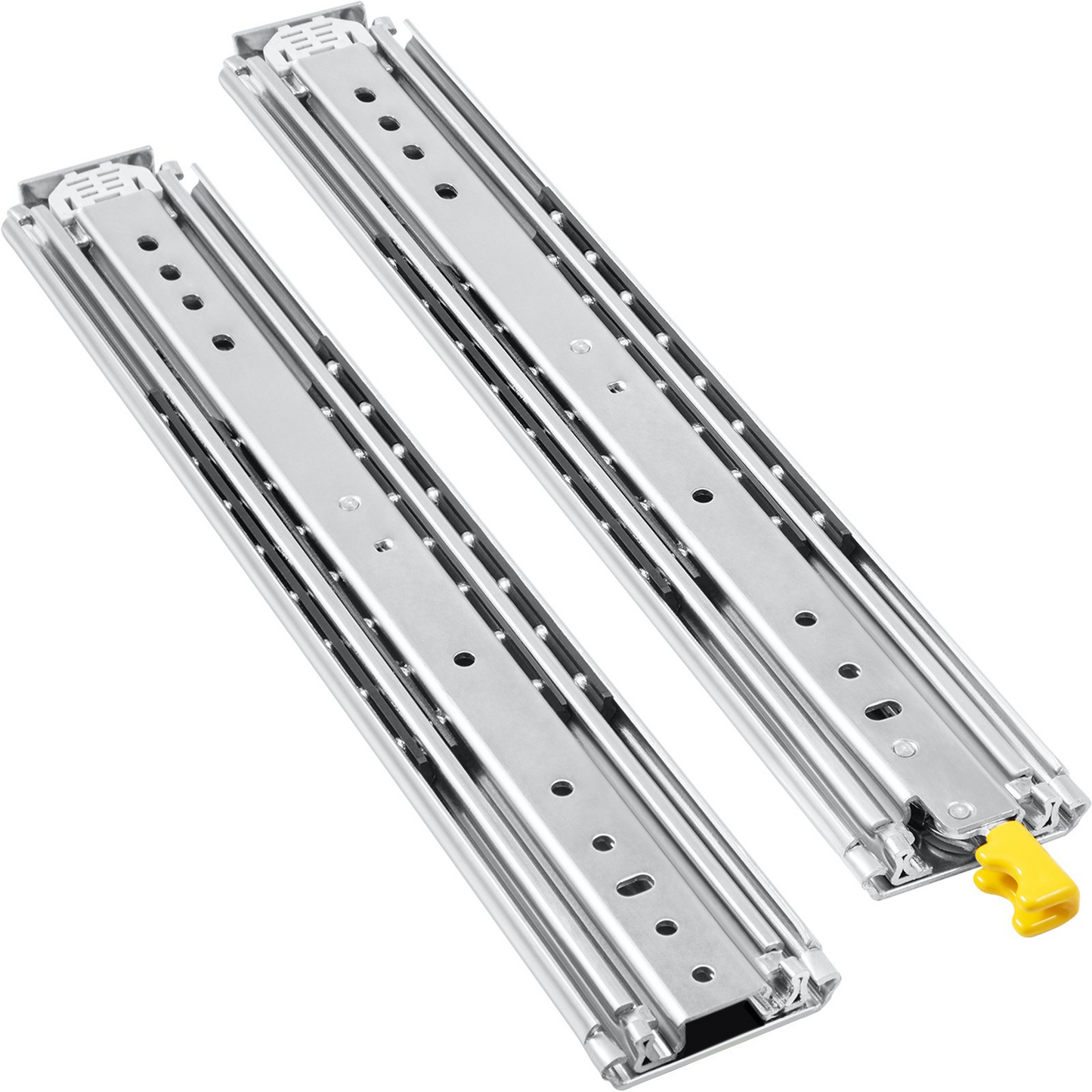 VEVOR Heavy Duty Drawer Slides 24" Length, Locking Drawer Slides 500lbs Load Capacity Long Full Extension Drawer Slide 1 Pair Side Mount Ball Bearing Drawer Glides Push to Open Drawer Runners Rail