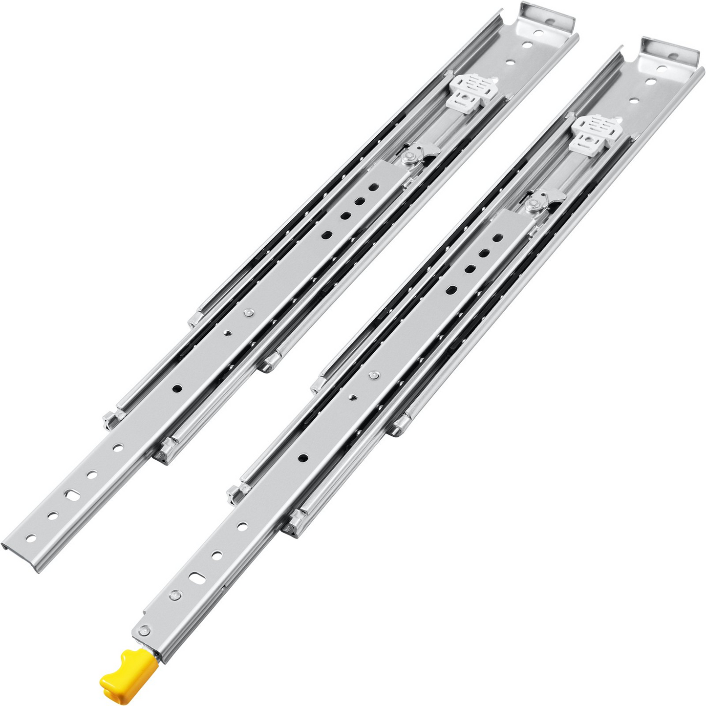 VEVOR Heavy Duty Drawer Slides 24" Length, Locking Drawer Slides 500lbs Load Capacity Long Full Extension Drawer Slide 1 Pair Side Mount Ball Bearing Drawer Glides Push to Open Drawer Runners Rail