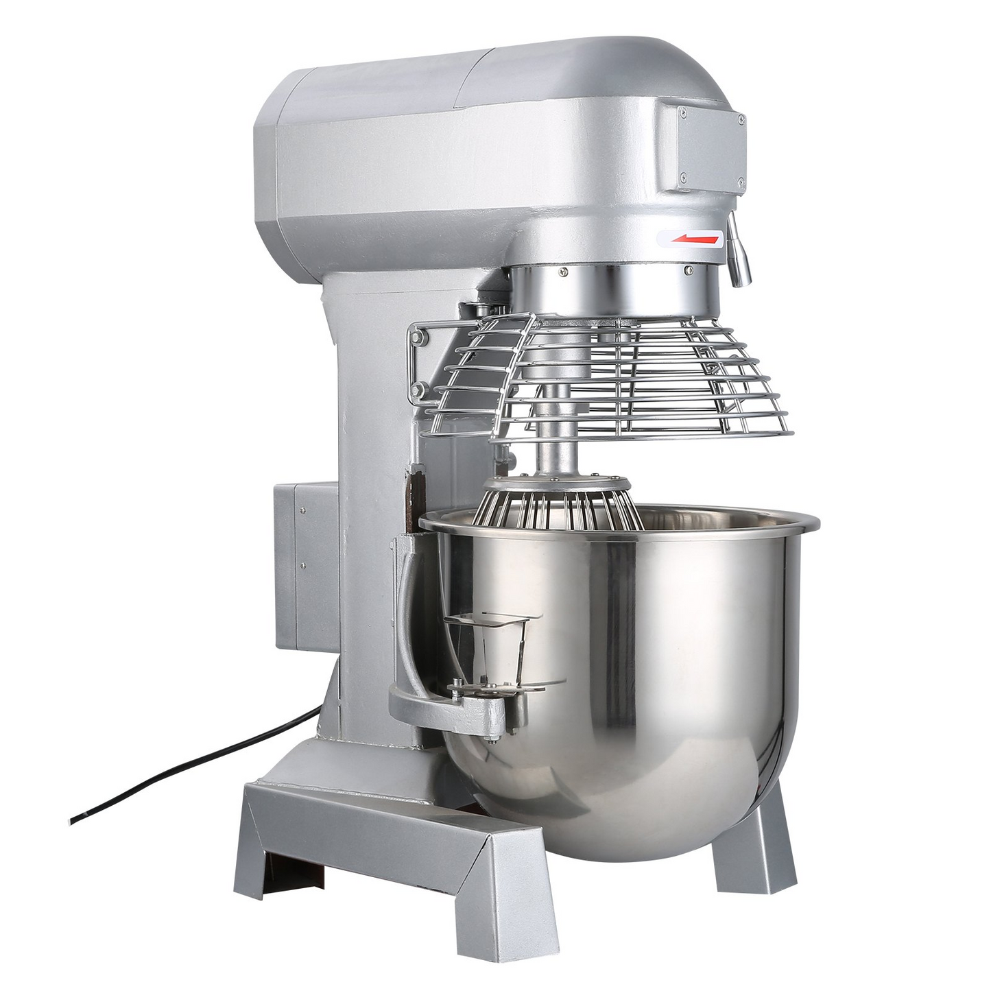 VEVOR Commercial Food Mixer 10Qt 450W 3 Speeds Adjustable 110/178/390 RPM Heavy Duty 110V with Stainless Steel Bowl Dough Hooks Whisk Beater Premium for Schools Bakeries Restaurants Pizzerias