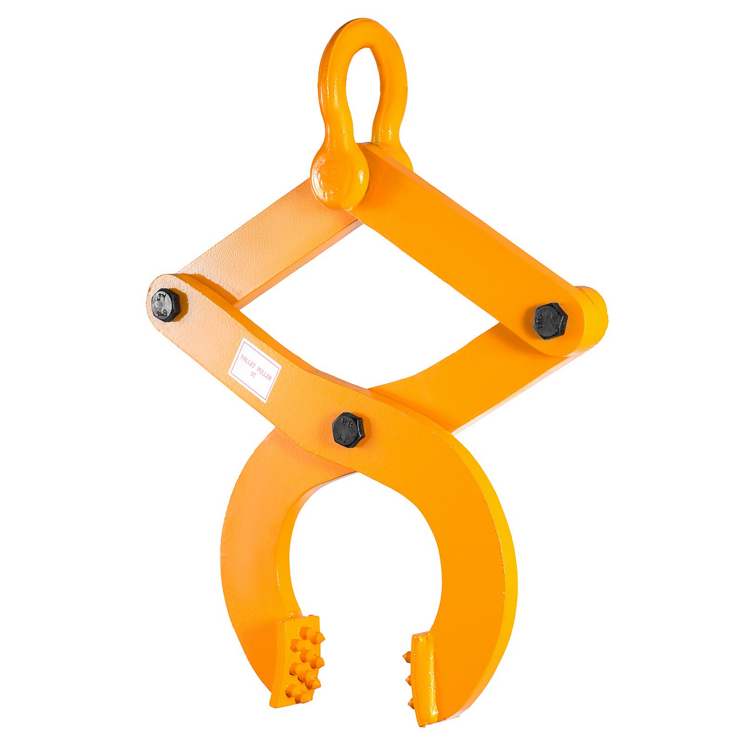 VEVOR Pallet Puller, 3T Steel Single Scissor Yellow Clamp with 6614 LBS Load Capacity Grabber, 6.3 Inch Jaw Opening and 0.5 Inch Jaw Height, Hook Pulling Hoisting Tool for Forklift Chain