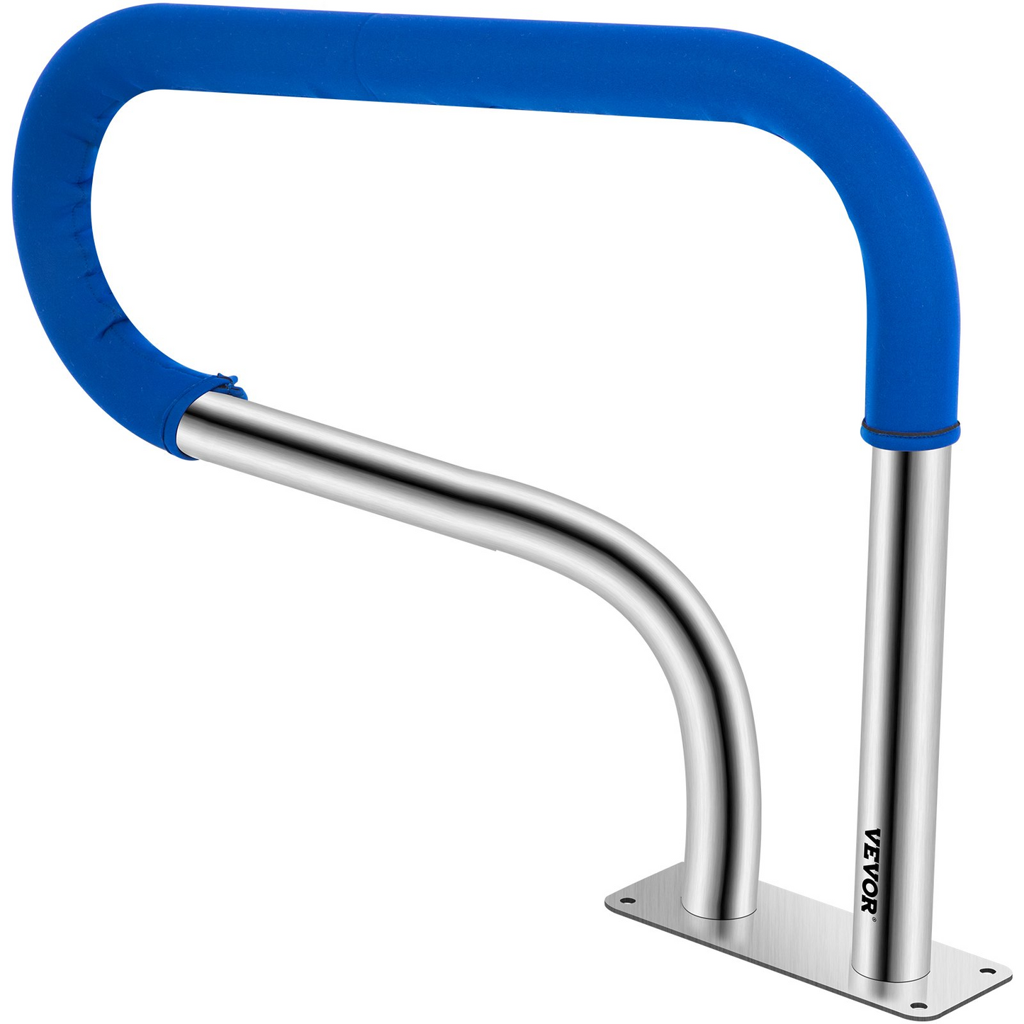 VEVOR Pool Handrail, 32 x 22.5 Swimming Pool Stair Rail, 304 Stainless Steel Stair Pool Hand Rail Rated 375lbs Load Capacity, Pool Rail with Quick Mount Base Plate, and Complete Mounting Accessories