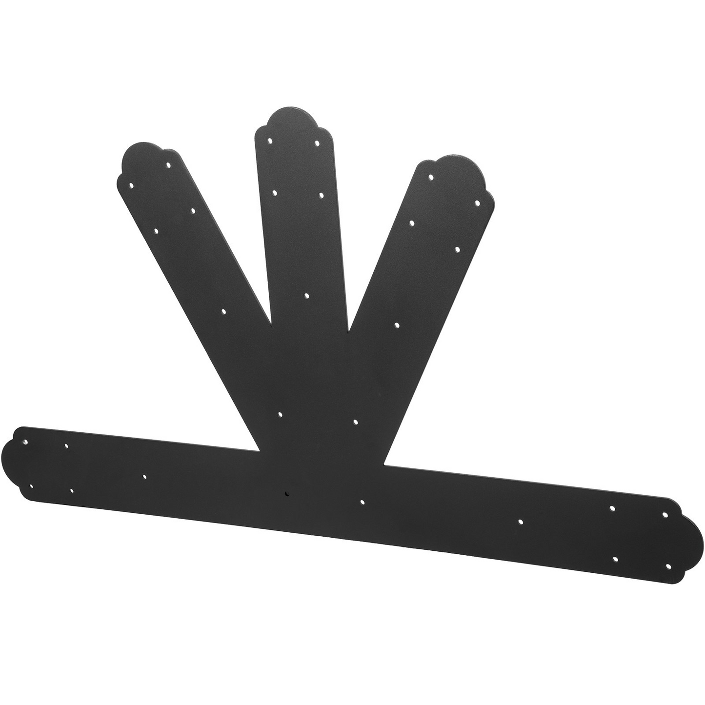 VEVOR Gable Plate, Black Powder-Coated Truss Connector Plates, 6:12 Pitch Gable Bracket, 4 mm / 0.16" Steel Truss Nail Plates, Decorative Gable Plate with Bolts for Wooden Beam Use