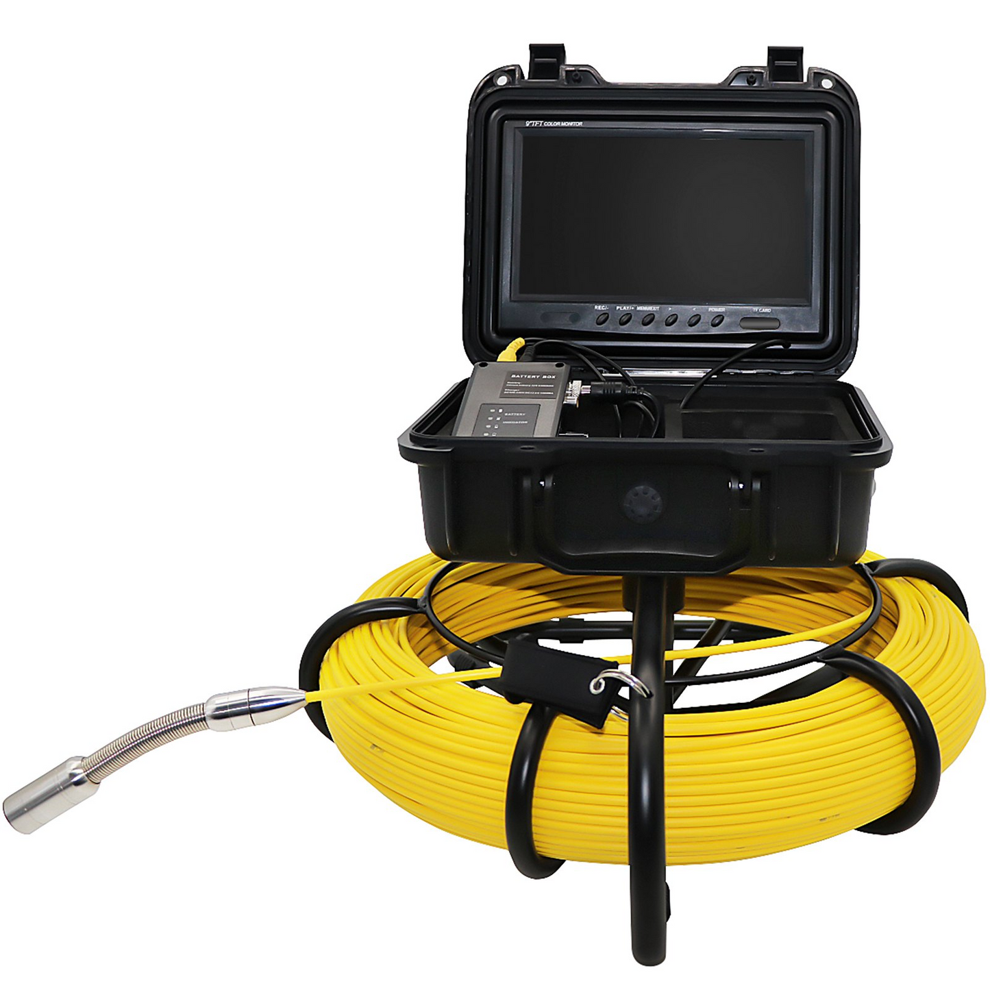 VEVOR Sewer Camera, 328ft/100m Cable, Waterproof IP68 Sewer Video Inspection Equipment, Drain Camera with 16 GB SD Card, DVR Function, 720P 9" LCD Monitor, LED Lights