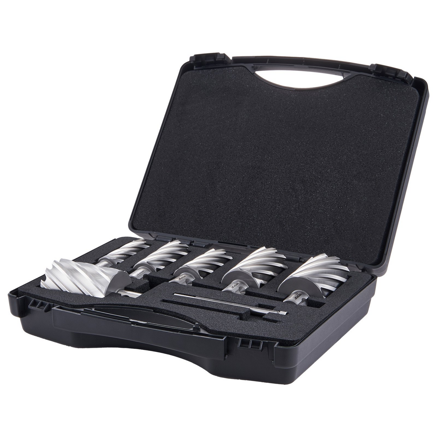 VEVOR Annular Cutter Set, 6 pcs Universal Shank Mag Drill Bits, 1" to 2" Cutting Diameter, 2" Cutting Depth, M2AL High-Speed Steel, with 2 Pilot Pins and Portable Case, for Using with Magnetic Drills