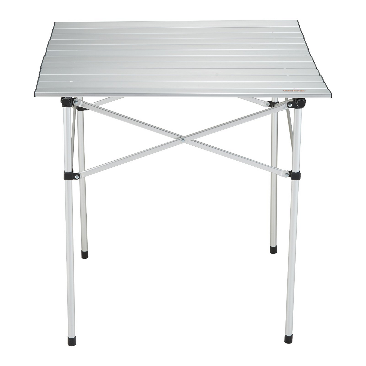 VEVOR Folding Camping Table, Outdoor Portable Side Tables, Lightweight Fold Up Table, Aluminum Ultra Compact Work Table with Carry Bag, For Cooking, Beach, Picnic, Travel, 24x16 inch, Silver