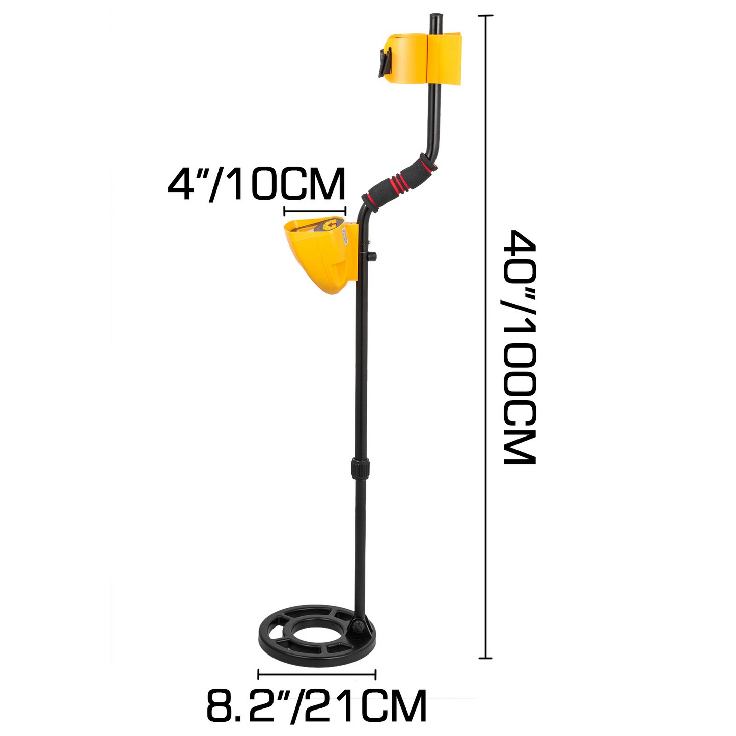 VEVOR Metal Detector Waterproof Disc Metal detectors Underwater Underground high Accuracy LCD Display Metal Detector for Adults and Children Headphone Automatic Detector (Yellow 3010)