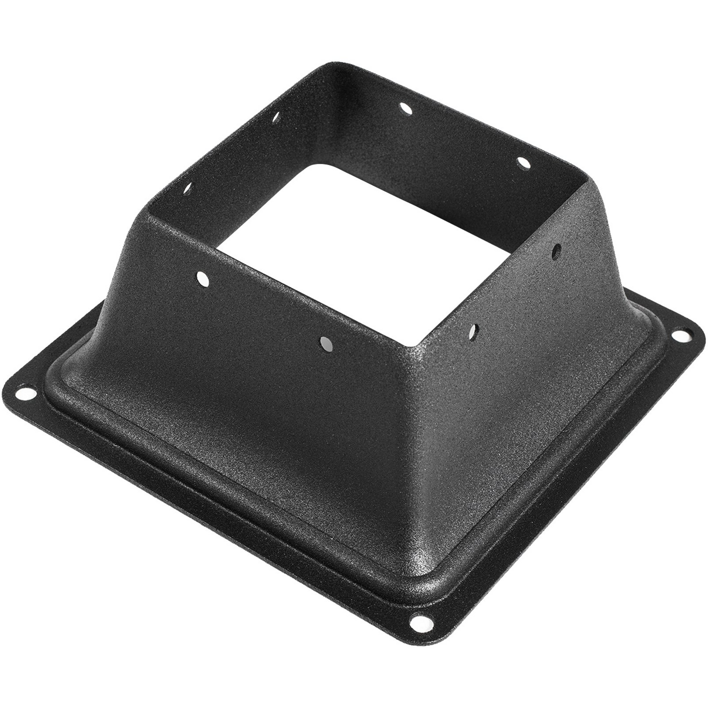 VEVOR Deck Post Base 5 PCS Post Base Skirt 4x4"" (Actual 3.38x3.38"") Post Support Flange 2.5LBS Deck Post Skirt Black Powder-Coated Decking Post Base with Thick Steel for Deck Supports Porch Railings