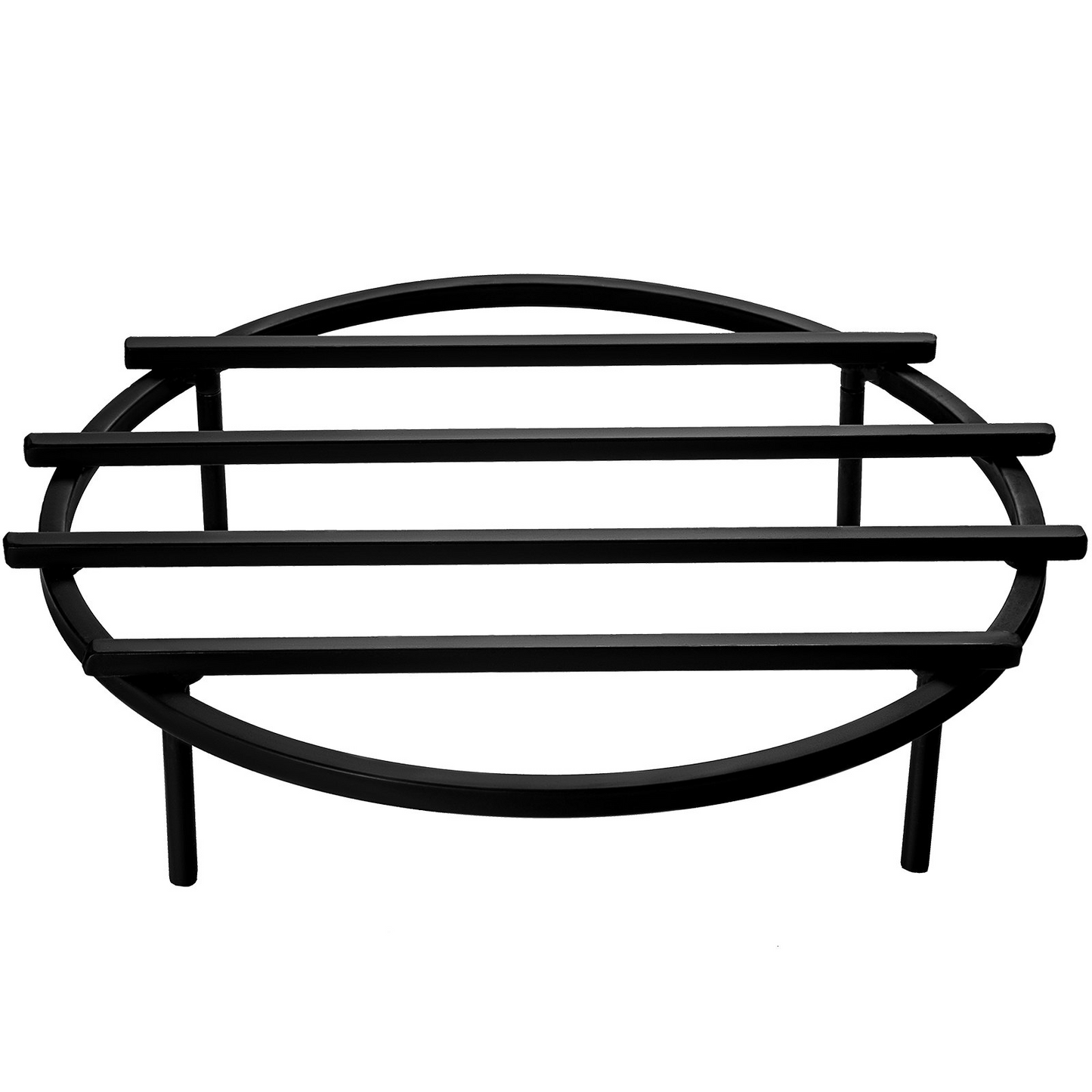 VEVOR Fire Pit Grate, Heavy Duty Iron Round Firewood Grate, Round Wood Fire Pit Grate 18", Firepit Grate with Black Paint, Fire Grate with 4 Removable Square Legs for Burning Fireplace and Firepits