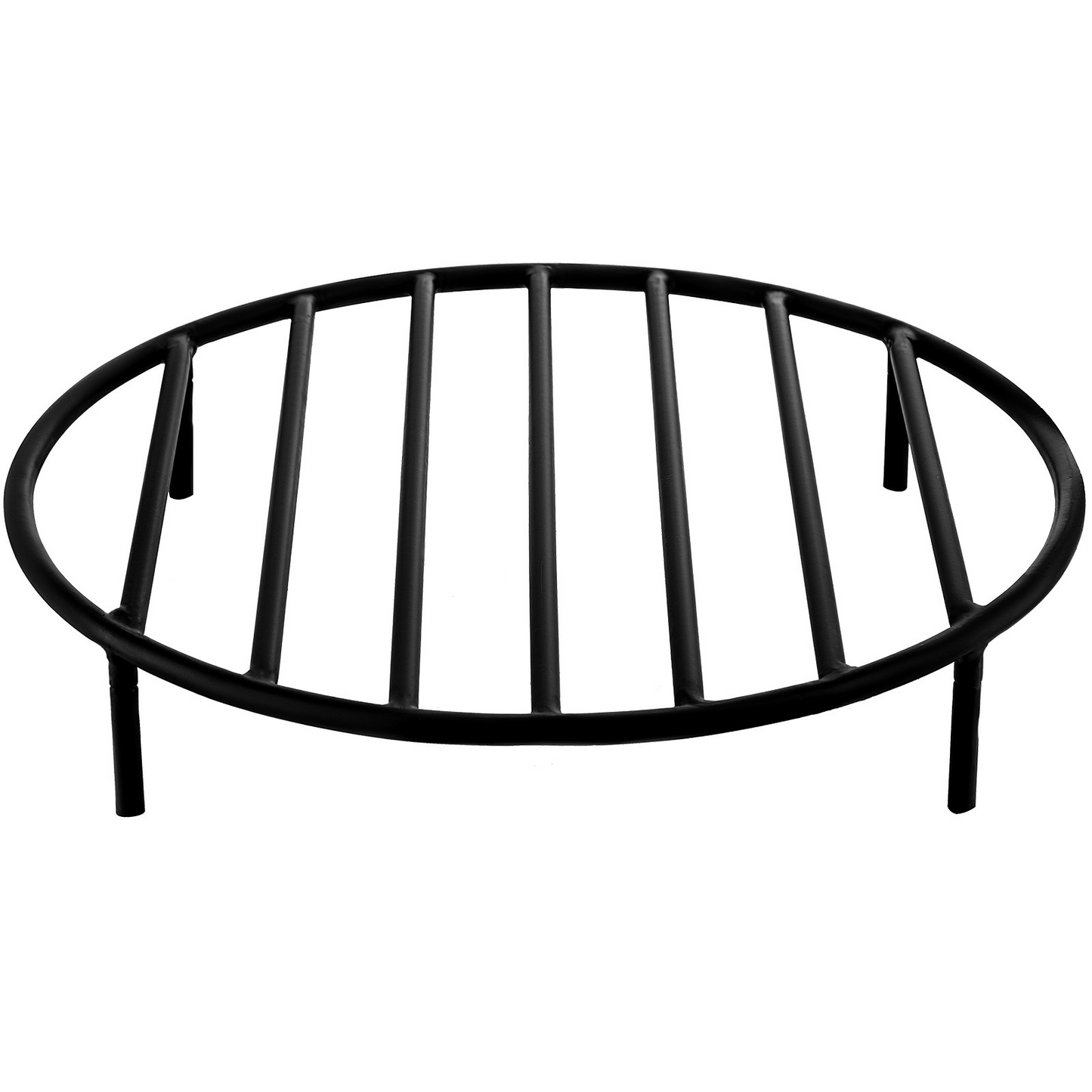 VEVOR Fire Pit Grate, Heavy Duty Iron Round Firewood Grate, Round Wood Fire Pit Grate 19", Firepit Grate with Black Paint, Fire Grate with 4 Removable Round Legs for Burning Fireplace and Firepits