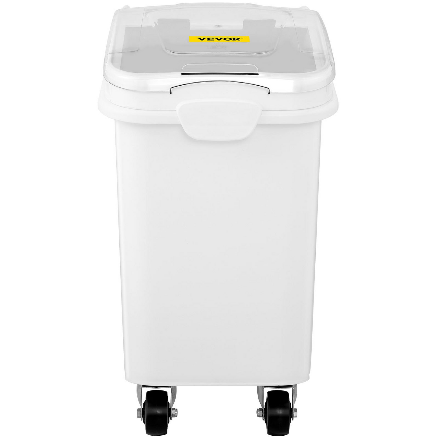 VEVOR 27 Gallon Ingredient Storage Bin 500 Cup Ingredient Bin with Scoop and Sliding Lid Commercial Food Container Ideal for Kitchen, White