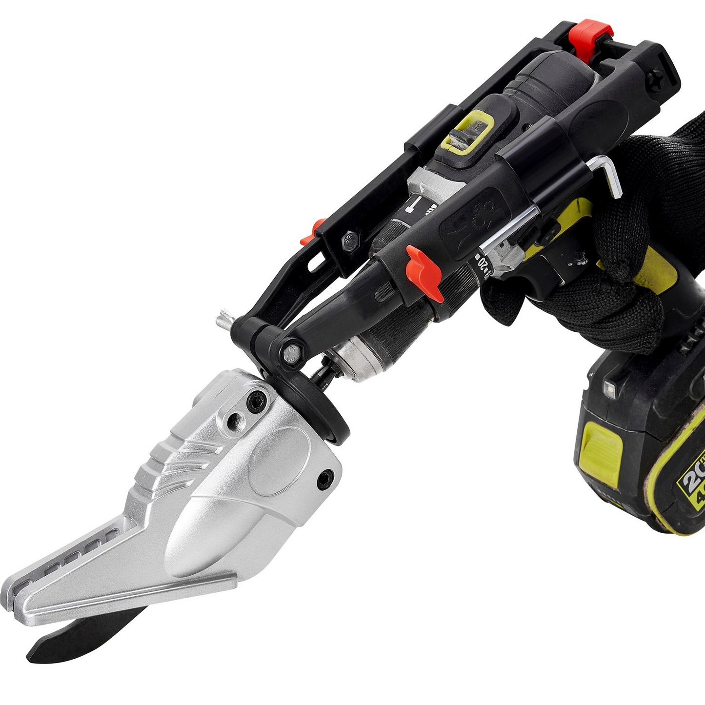 VEVOR Board Cutter Drill Attachment, Board Shears Attachment, with 360 Degree Pivoting Head, Cut Max. 0.47" Plasterboard and 0.5" Fiber Cement, Applicable with Most 1500-3000RPM Electric Drill