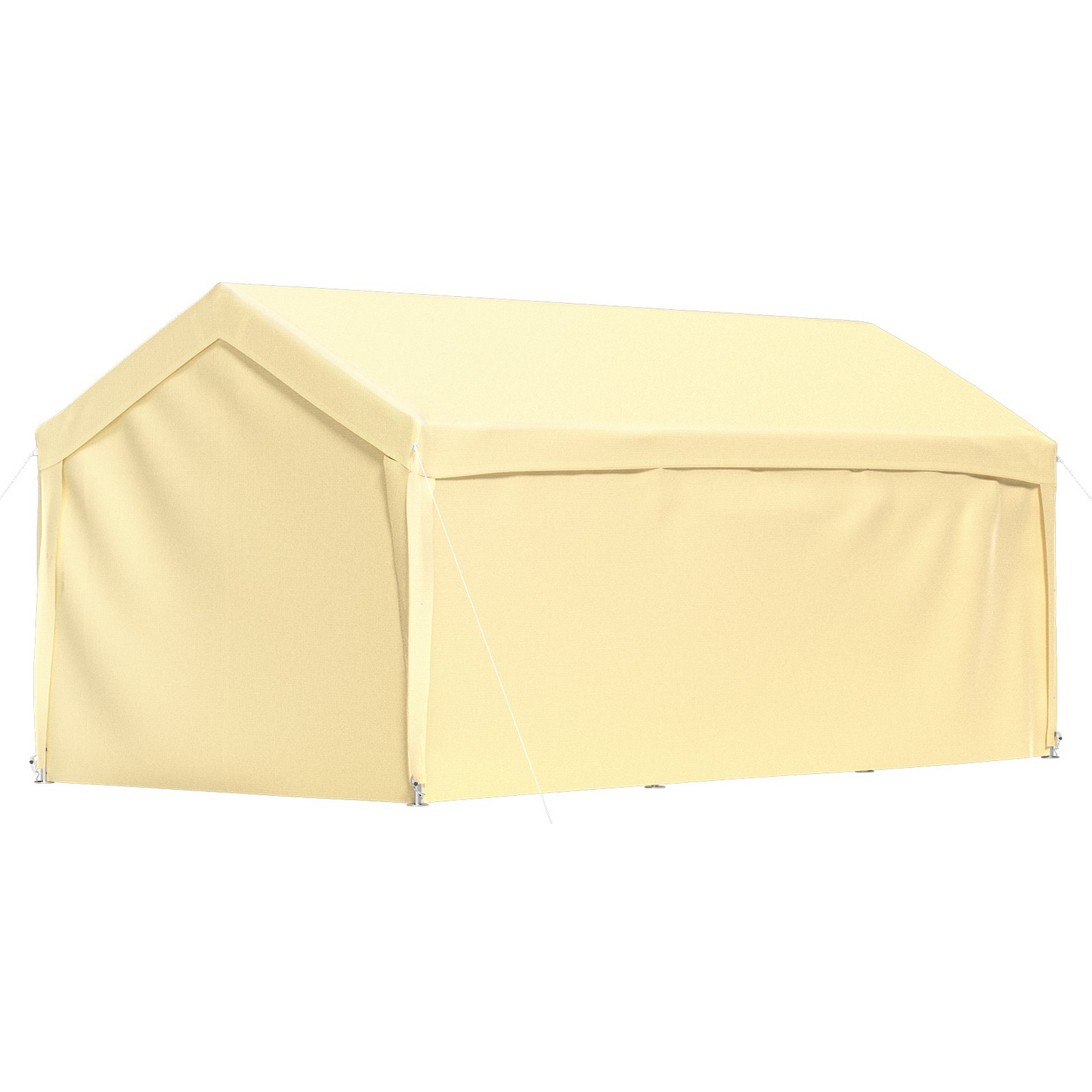 VEVOR Carport Canopy Car Shelter Tent 10 x 20ft with 8 Legs and Sidewalls Yellow