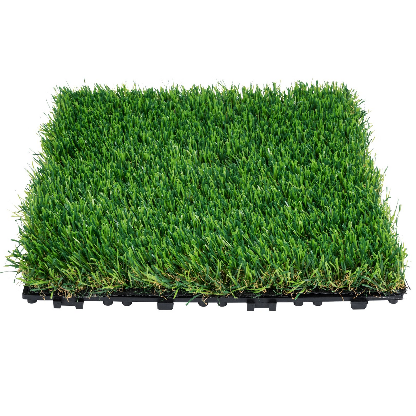 VEVOR Artifical Grass Tiles Interlocking Turf Deck Set, 9 Pack - 12"x12", Synthetic Fake Grass Self-draining Mat Flooring Decor Pad, Perfect For Multi-Purpose Indoor Outdoor Entryway Scraper Dog Mats