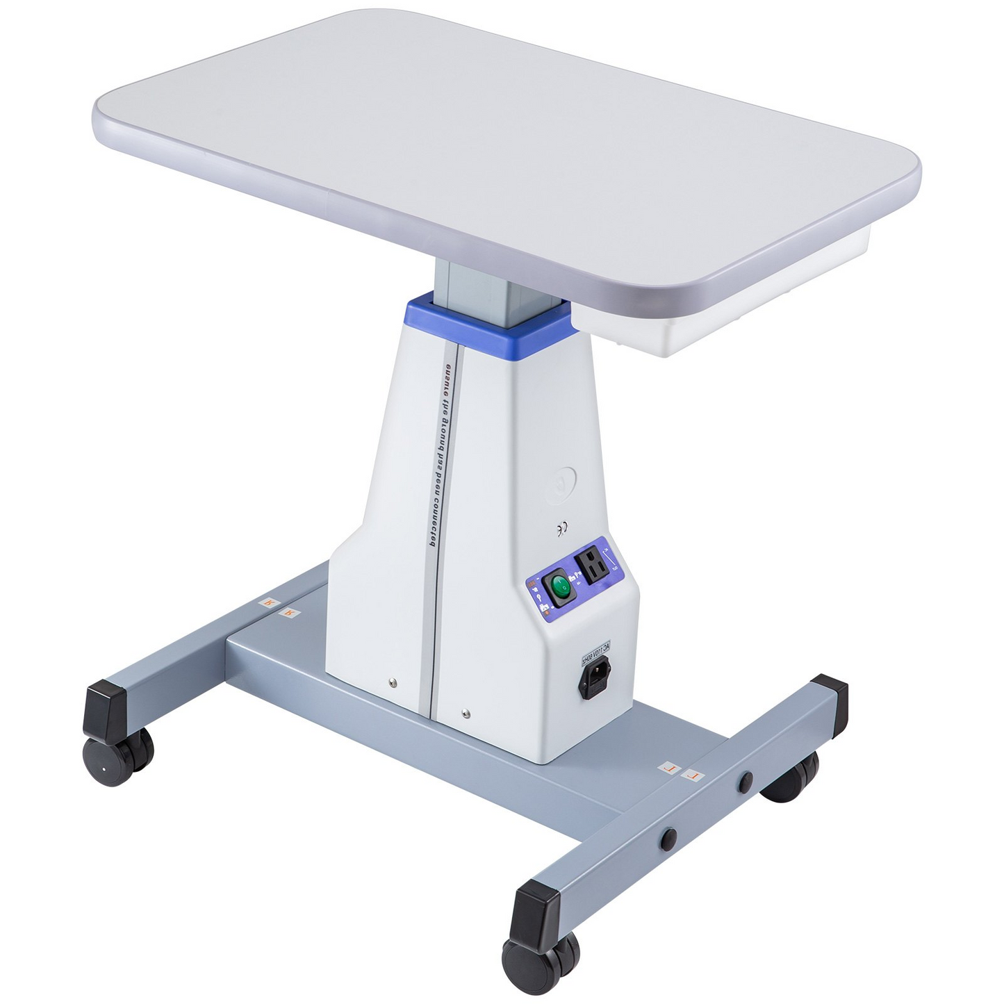 VEVOR Motorized Instrument Table Professional Medical Cart Dental Cart Adjustable Optical Eyeglass Motorized Instrument Work Table for 2 Instruments (A16 22.8"x15.7")