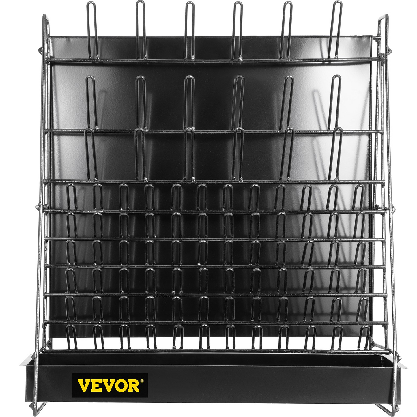 VEVOR Drying Rack for Lab, 90 Pegs Lab Glassware Rack Steel Wire Glassware Drying Rack Wall-Mount/Free-Standing Detachable Pegs Lab Glass Drying Rack Black Cleaning Frame for School Laboratory