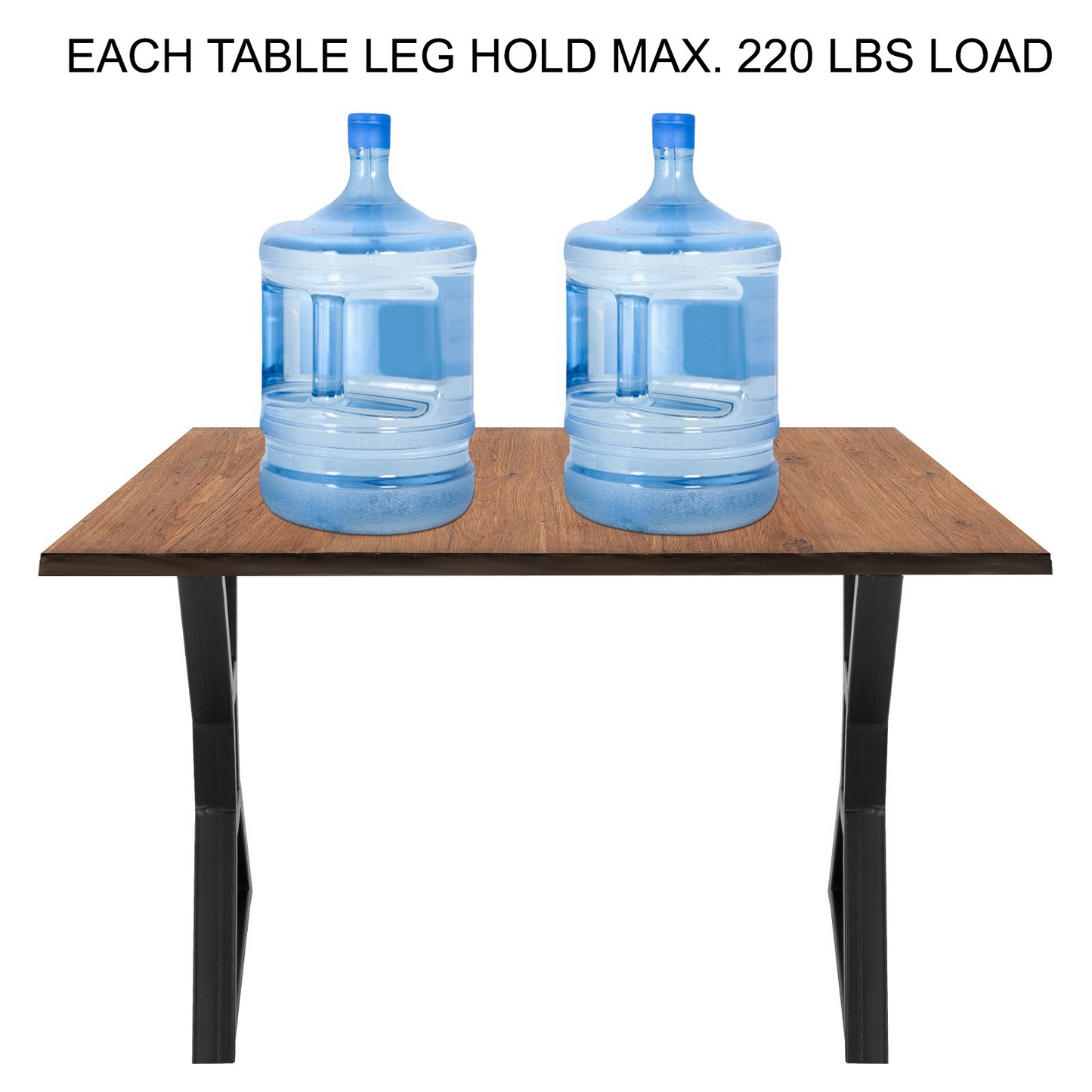 VEVOR Dining Table Legs 28 inch, Metal Table Legs 2PCs, Hollow X-Shaped Legs 440 Lbs Load Capacity DIY Coffee Table Legs Black Anti-Rust Iron Office Table Legs with Baking Varnish for Dining Table