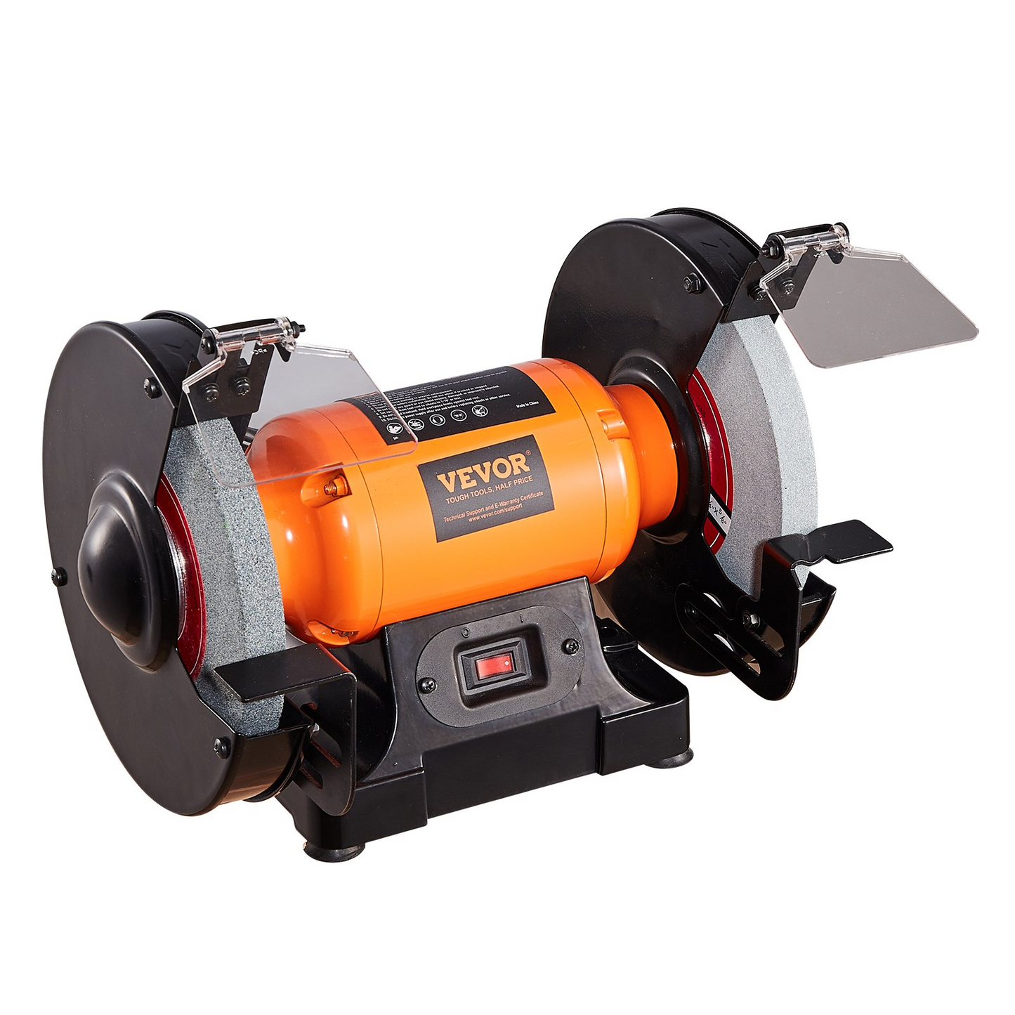 VEVOR Bench Grinder, 8 inch Single Speed Bench Grinder with 3A Brushless Motor 3580 RPM Table Grinder with 36/80-Grit Grinding Wheels for Grinding, Sharpening Application