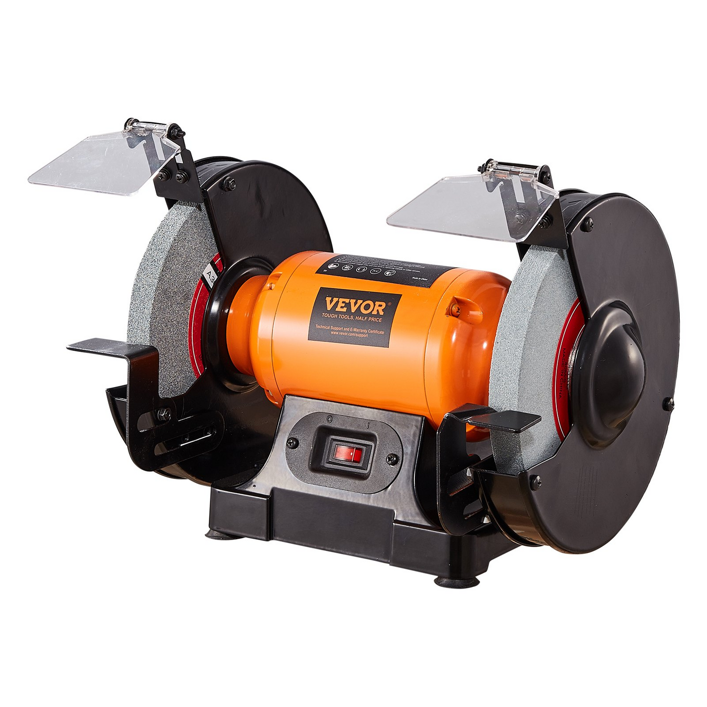 VEVOR Bench Grinder, 8 inch Single Speed Bench Grinder with 3A Brushless Motor 3580 RPM Table Grinder with 36/80-Grit Grinding Wheels for Grinding, Sharpening Application