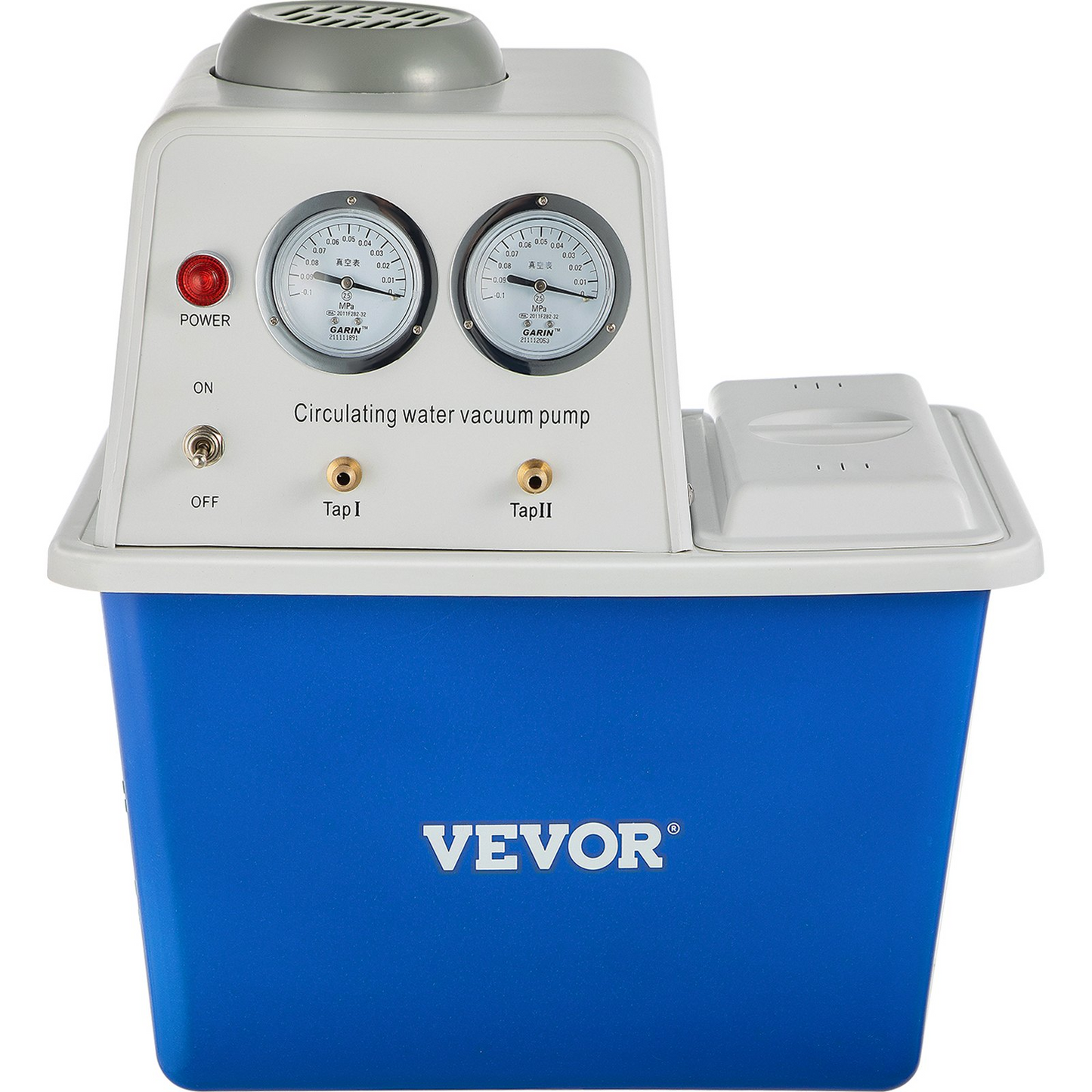 VEVOR Lab Multi-Purpose Water Circulating Vacuum Pump,15L, with 2 Off-Gas Taps,Stainless Vacuum Pump 180W 110V,Anti-Corrosion Pump Lab Chemistry Equipment