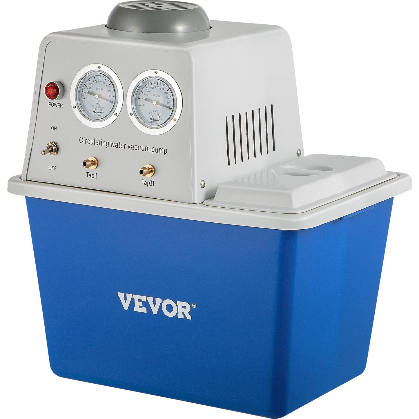 VEVOR Lab Multi-Purpose Water Circulating Vacuum Pump,15L, with 2 Off-Gas Taps,Stainless Vacuum Pump 180W 110V,Anti-Corrosion Pump Lab Chemistry Equipment