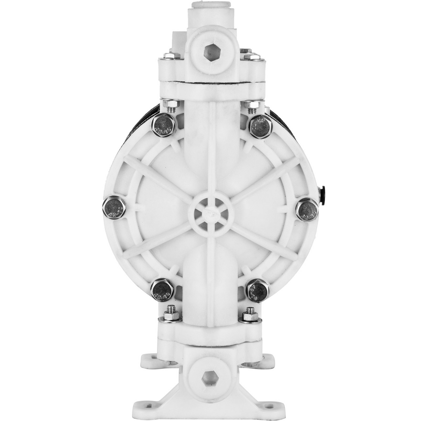 VEVOR Air-Operated Double Diaphragm Pump, 1/2 in Inlet & Outlet, Polypropylene Body, 13.2 GPM & Max 120PSI, PTFE Diaphragm Pneumatic Transfer Pump for Petroleum, Diesel, Oil & Low Viscosity Fluids