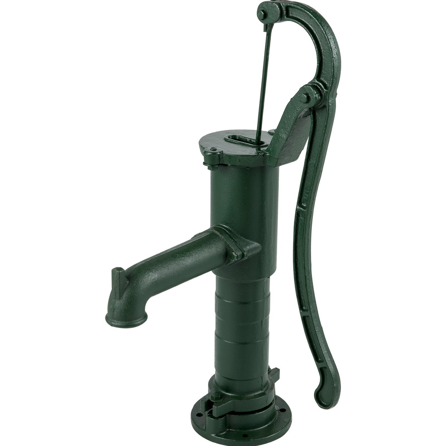 VEVOR Antique Hand Water Pump 14.6 x 5.9 x 26 inch Pitcher Pump w/Handle Cast Iron Well Pump w/ Pre-set 0.5" Holes for Easy Installation Old Fashion Pitcher Hand Pump for Home Yard Ponds Garden Green