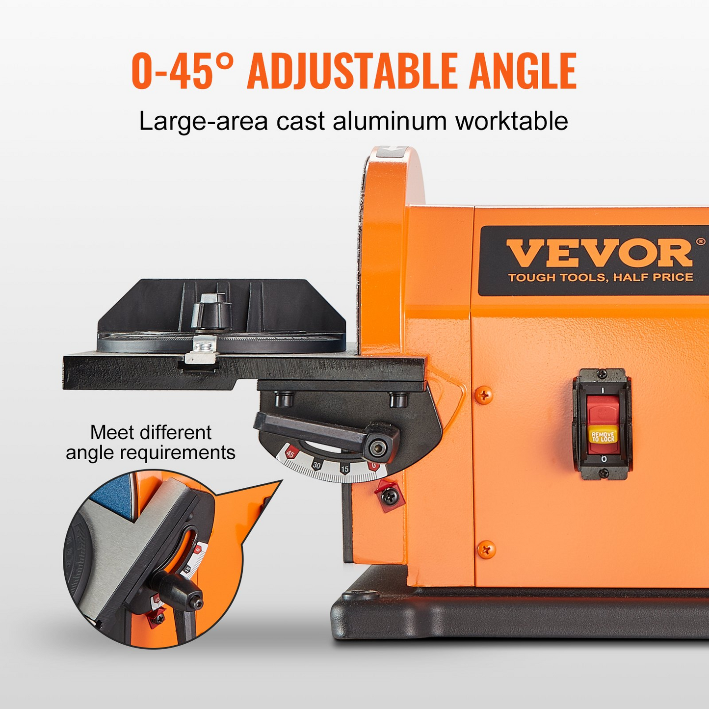 VEVOR Professional Belt Sander, 6" Disc Sander and 4 x 36 in. Belt Sander with 5A Induction Motor Cast Aluminum Worktable for Woodworking, Metalworking