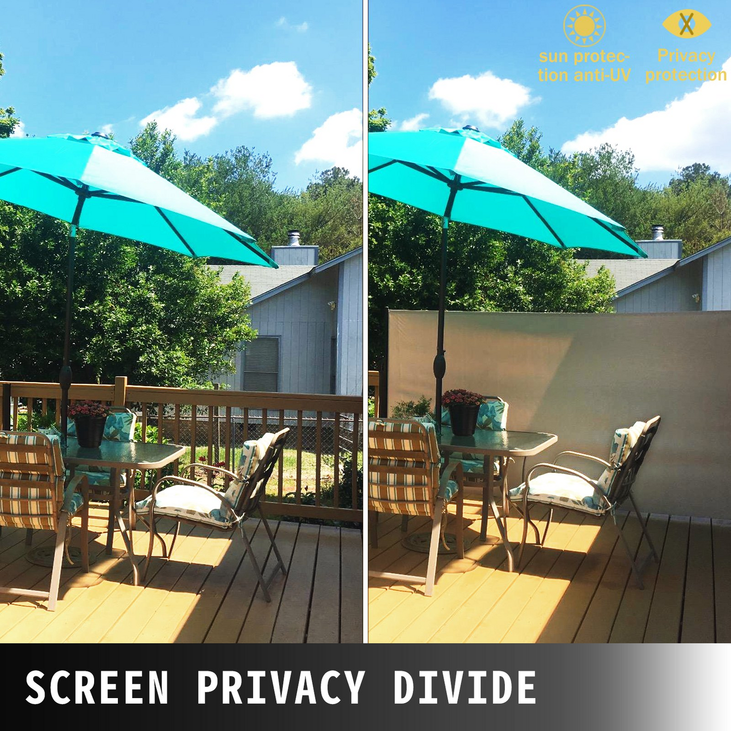 VEVOR Beige Retractable 63'x118'' Awning-Rugged Full Aluminum Rust-Proof Side Awning Patio Sunshine Privacy Divider Wind Screen. Longer Service Life, Suitable for Courtyard, Roof Terraces and Pools