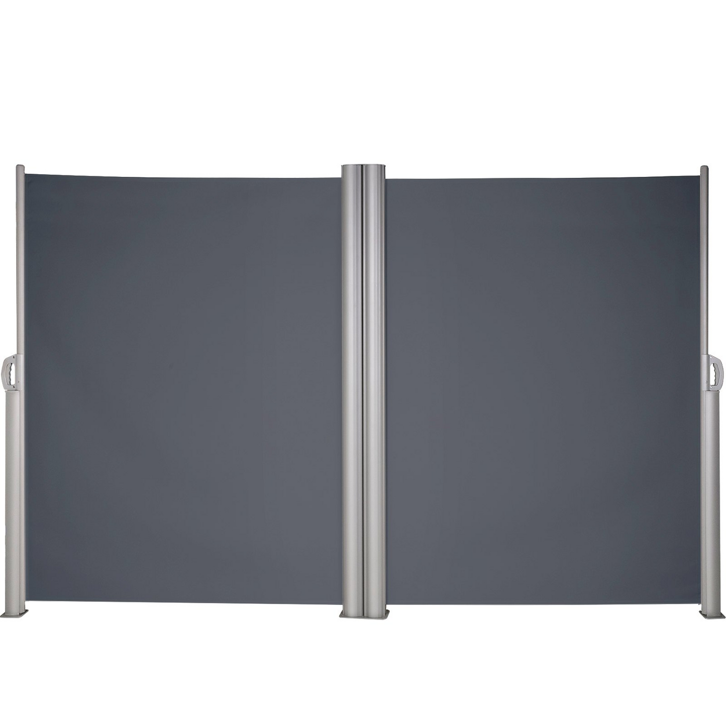 VEVOR Retractable Side Awning, 71''x 236'' Full Aluminum Rust-Proof Patio Sunshine Screen, Outdoor Privacy Divider & Wind Screen, Works for Courtyard, Balcony, Roof Terraces and Pools, Gray