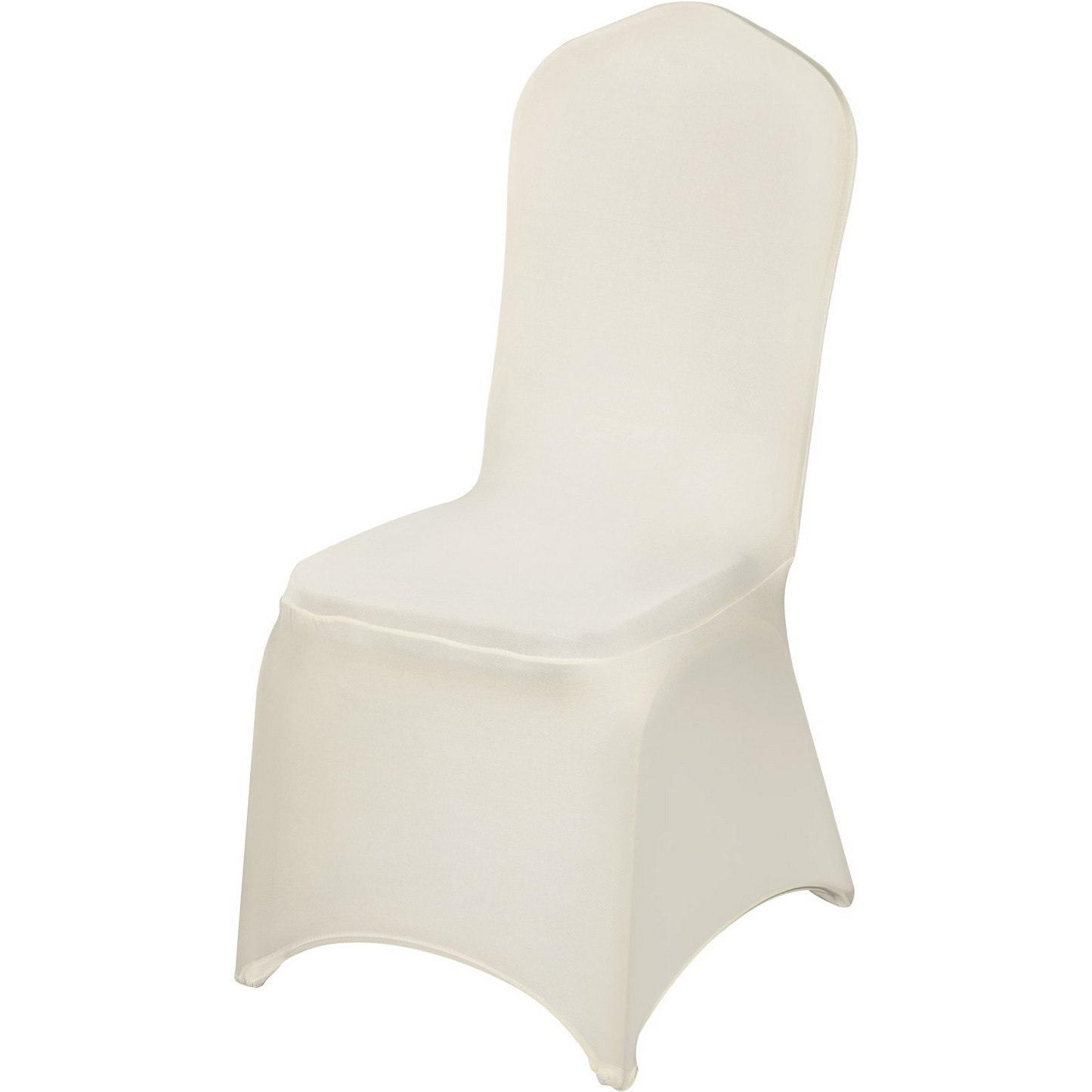 VEVOR Stretch Spandex Folding Chair Covers, Universal Fitted Chair Cover, Removable Washable Protective Slipcovers, for Wedding, Holiday, Banquet, Party, Celebration, Dining (100PCS Ivory White)