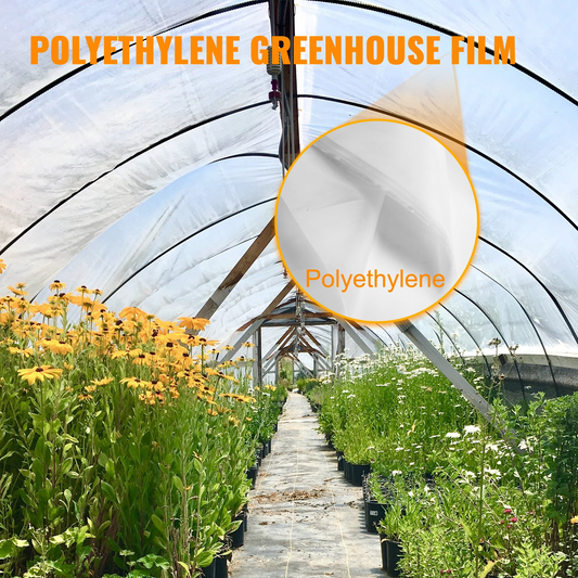 VEVOR Greenhouse Film 20 x 100 ft, Greenhouse Polyethylene Film 6 Mil Thickness, Greenhouse Plastic Greenhouse Clear Plastic Film UV Resistant, Polyethylene Film Keep Warming, Superior Strength