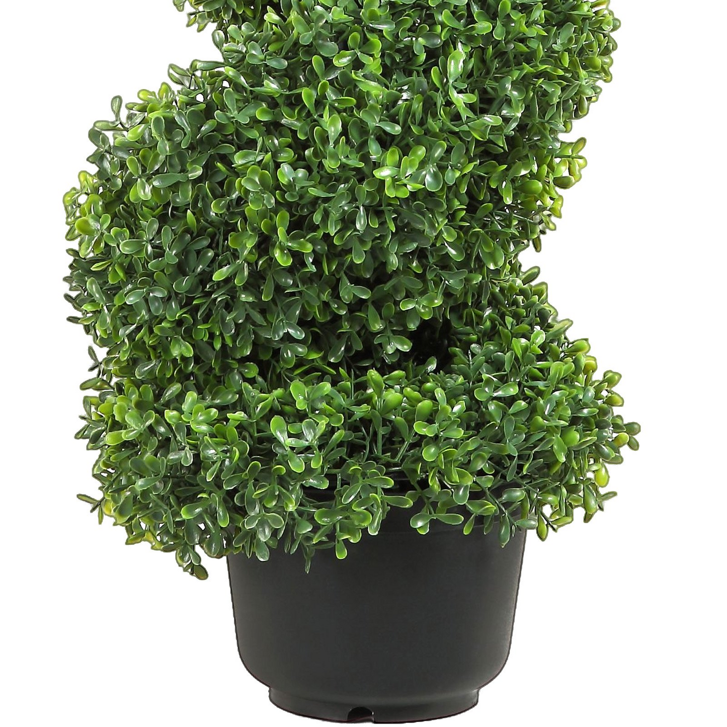 VEVOR 2 pcs. Artificial Boxwood Tower Topiary Spiral Artificial Plant 122cm high Decorative Plant Green Plastic PE Iron Topiary Plants incl. 10 pcs. Replacement Leaves