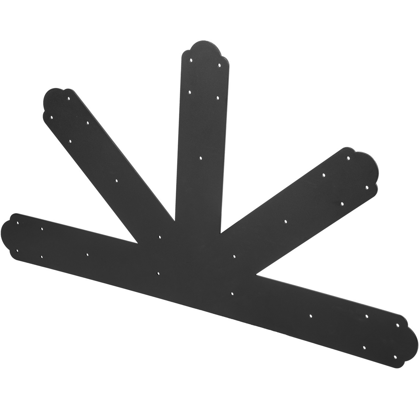 VEVOR Gable Plate, Black Powder-Coated Truss Connector Plates, 12:12 Pitch Gable Bracket, 4 mm / 0.16" Steel Truss Nail Plates, Decorative Gable Plate with Bolts for Wooden Beam Use