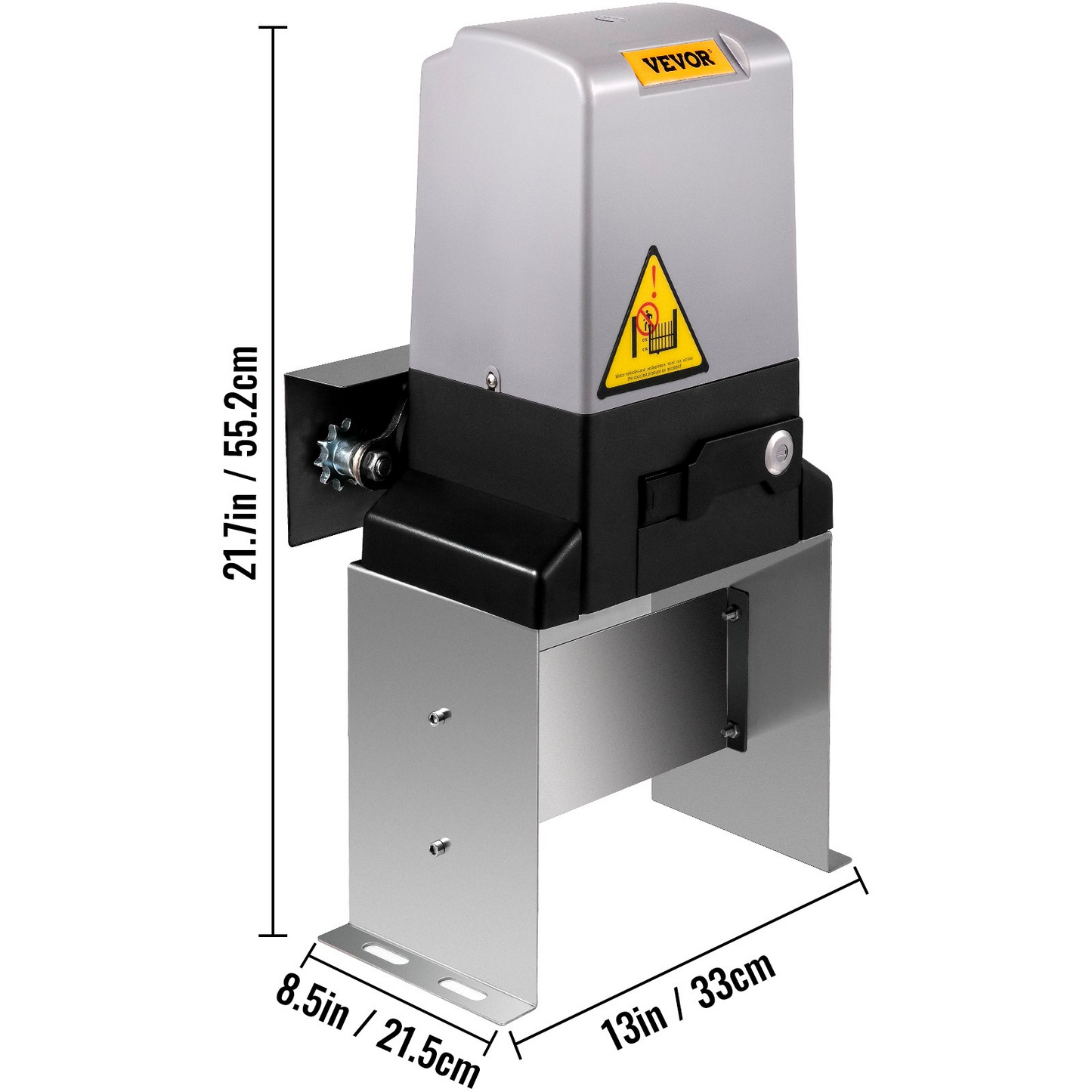 VEVOR Sliding Gate Opener 3300 LBS Automatic Sliding Gate, Gate Opener Motor with 2 Remote Controls, 230 ft Remote Distance Driveway Rolling Gate, Automatic Sliding Gate Opener for Sliding Gate