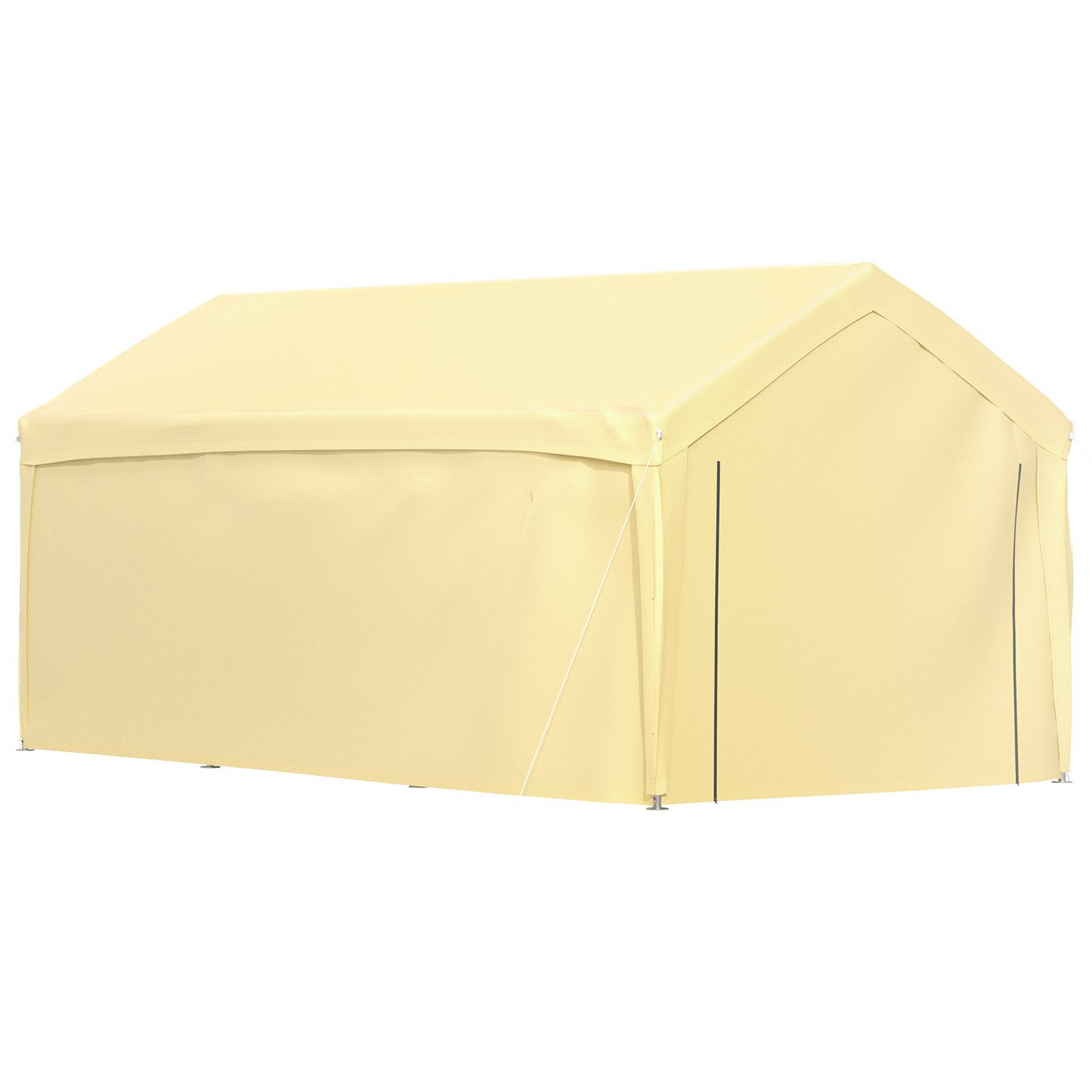 VEVOR Carport Canopy Car Shelter Tent 10 x 20ft with 8 Legs and Sidewalls Yellow