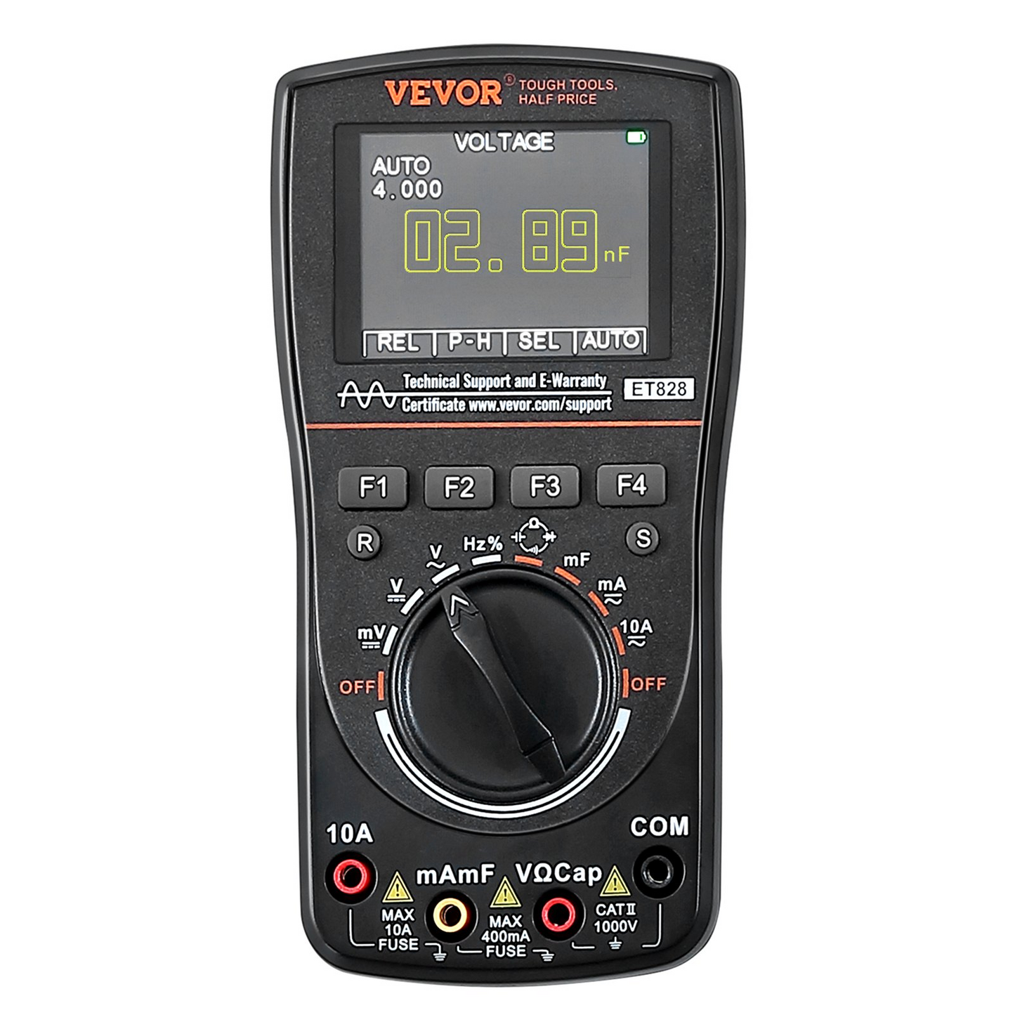 VEVOR 2-in-1 Handheld Digital Oscilloscope, 2.5MS/S Sampling Rate, 1MHZ Bandwidth Portable Oscilloscope Multimeter with 2.4in LCD and Storage Bag, for Automotive Repair Electronic Circuit Testing