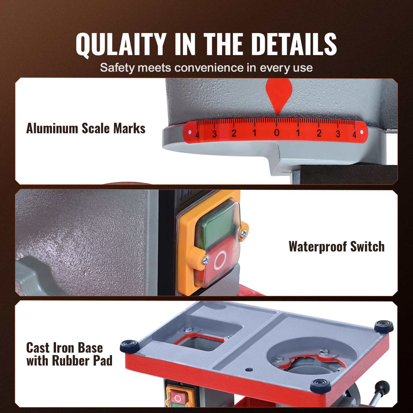 VEVOR Circular Saw Blade Sharpener, 370W 3600RPM Rotary Angle Mill Grinder, Saw Blade Grinding Sharpening Machine with 6 Saw Centerings, 5-inch Grinding Wheel for Carbide Tipped Saw Blades