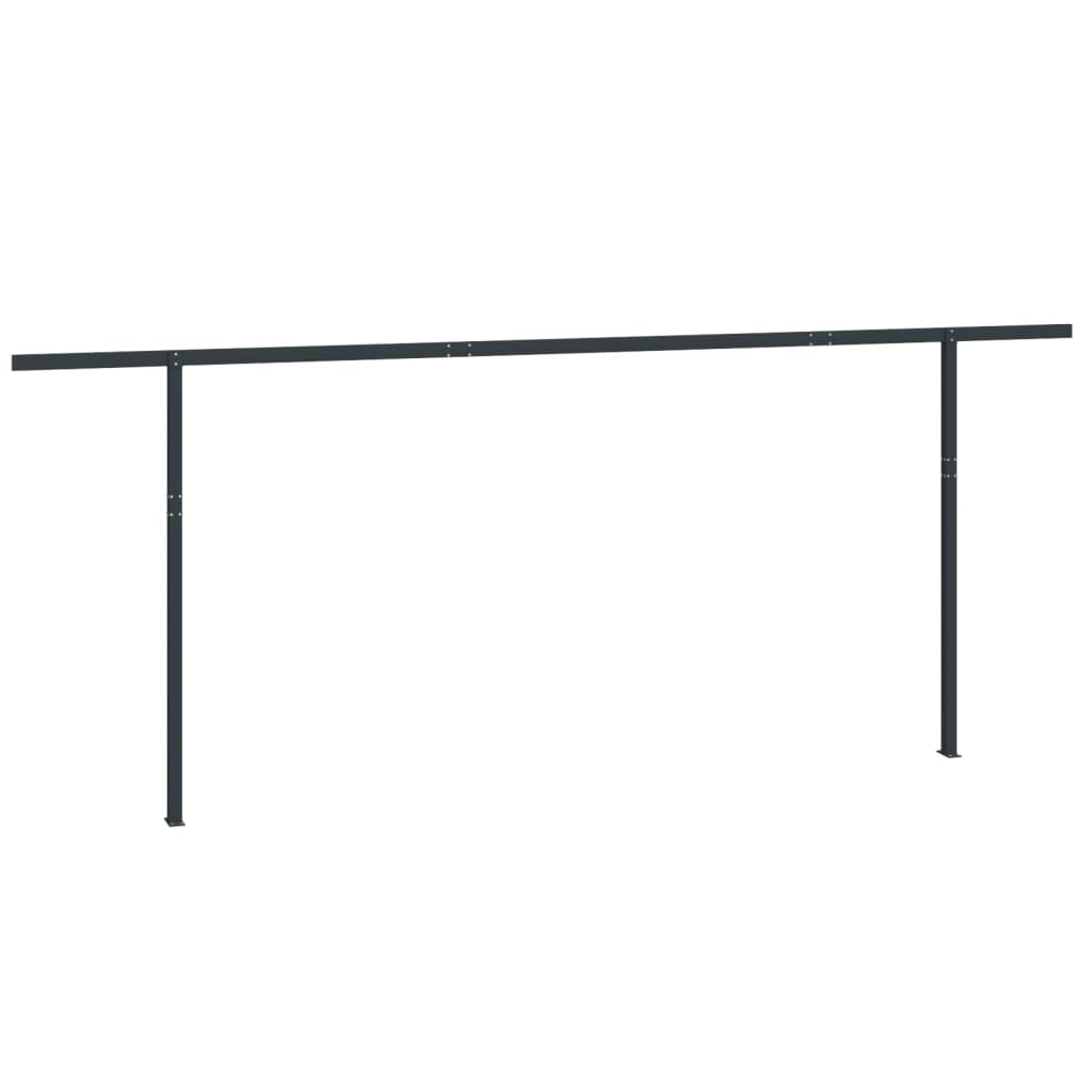 vidaXL Awning Post Set Anthracite 236.2"x96.5" Iron