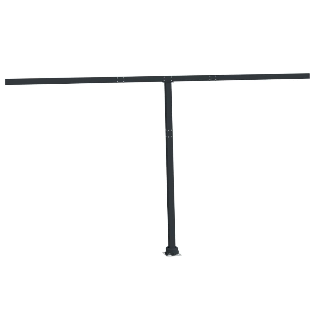 vidaXL Awning Post Set Anthracite 177.2"x96.5" Iron