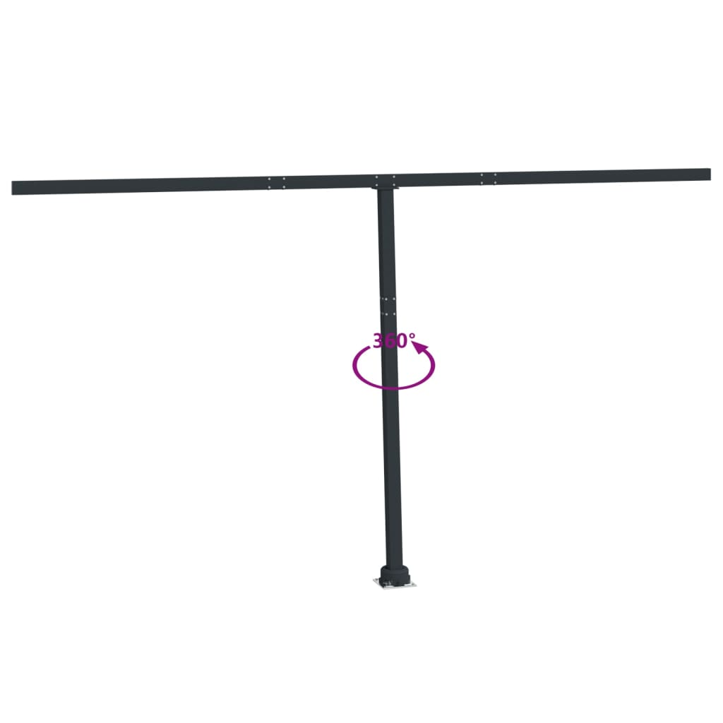 vidaXL Awning Post Set Anthracite 177.2"x96.5" Iron